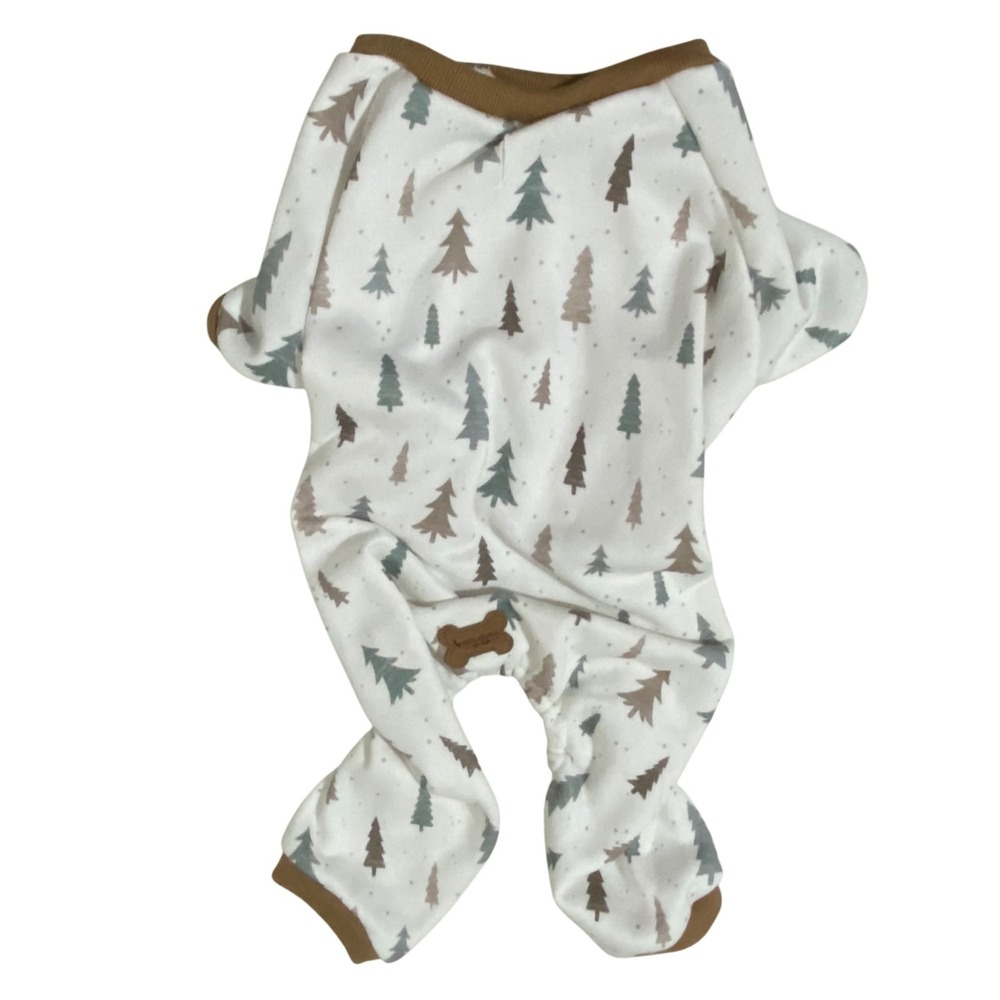 Ugg Koolaburra Dog Pajamas L Beige Pine Tree Winter Christmas Holiday Pull On